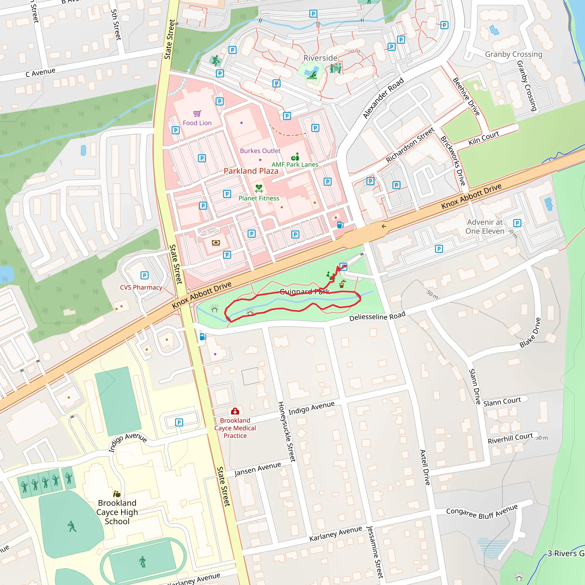Guignard Park Loop mobile static map