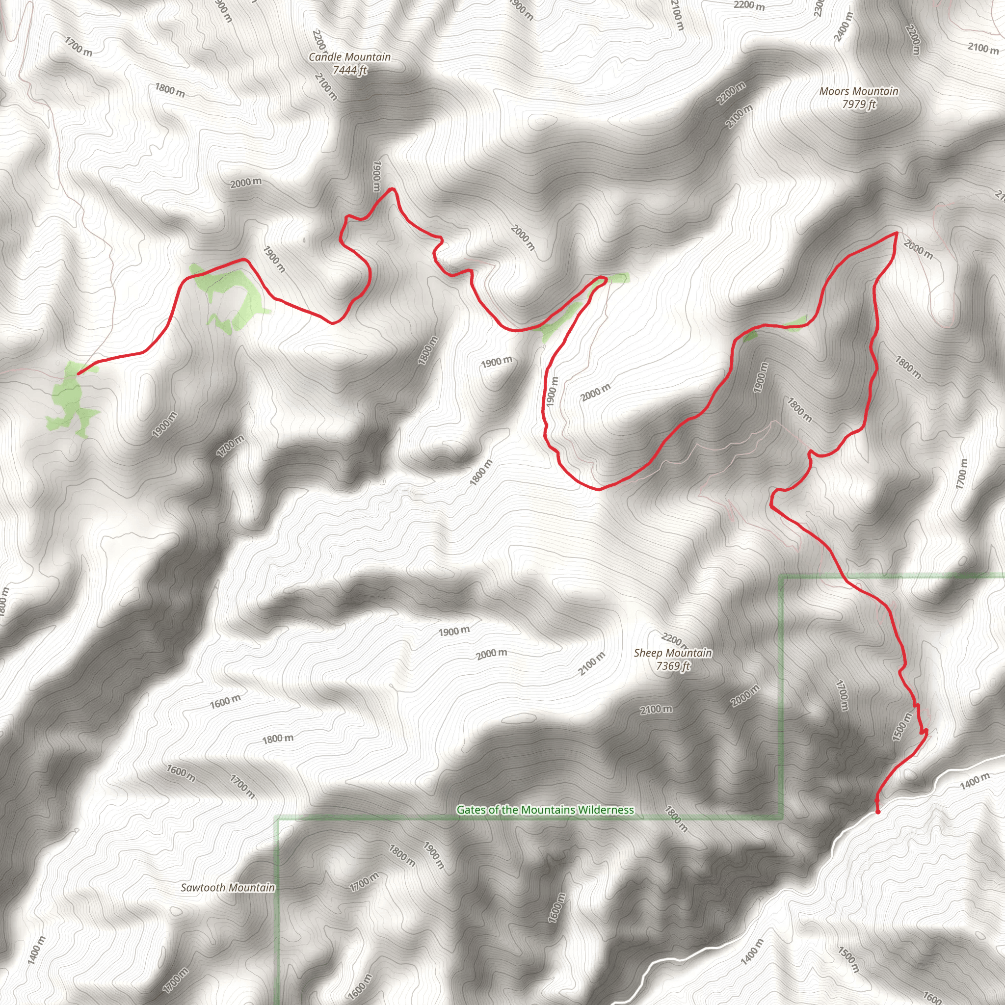 Refrigerator Canyon Trail mobile static map