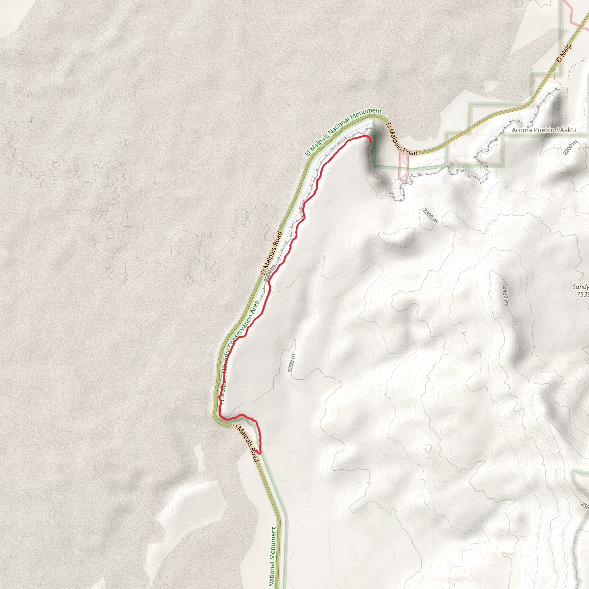The Narrows Rim Trail mobile static map