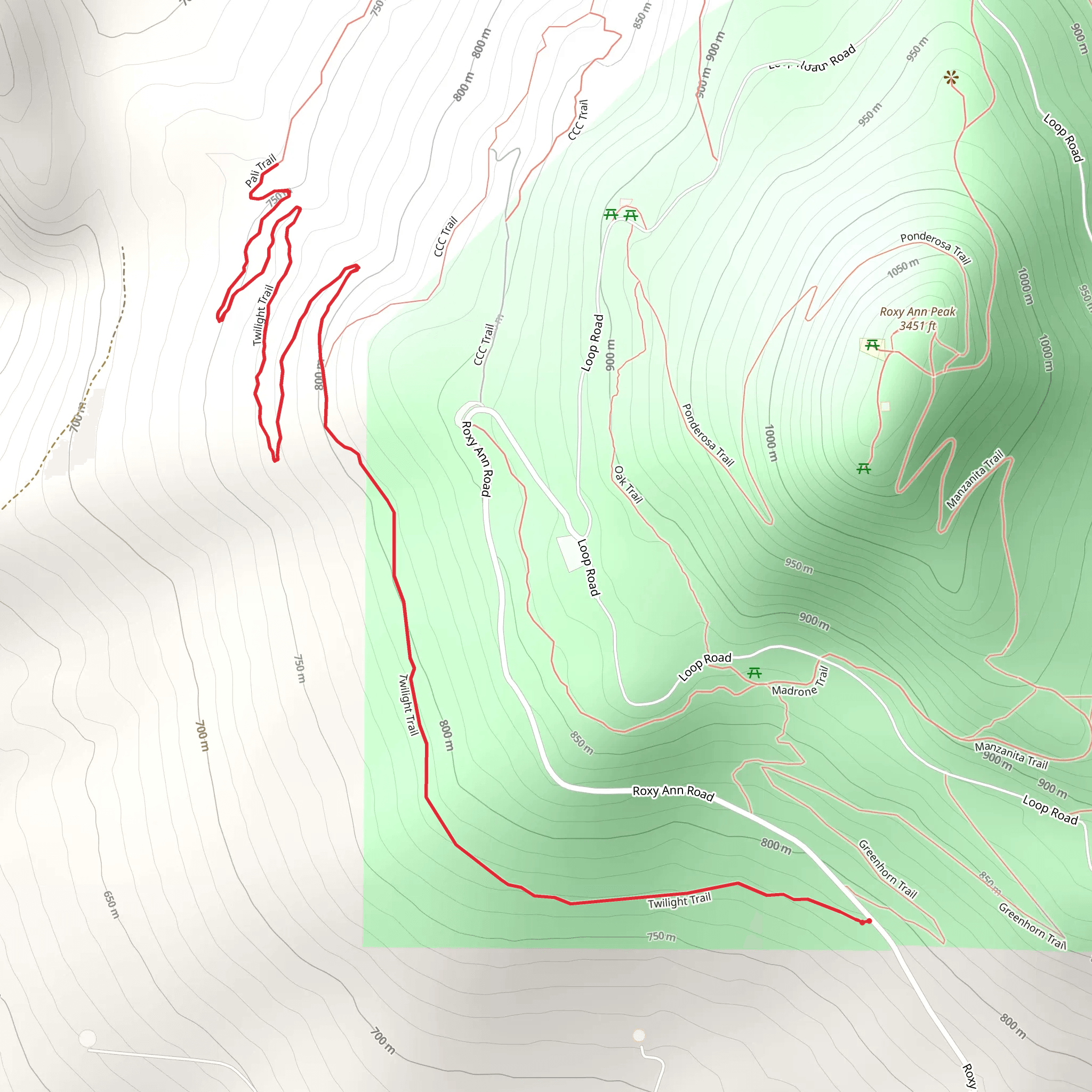 Twilight Trail mobile static map