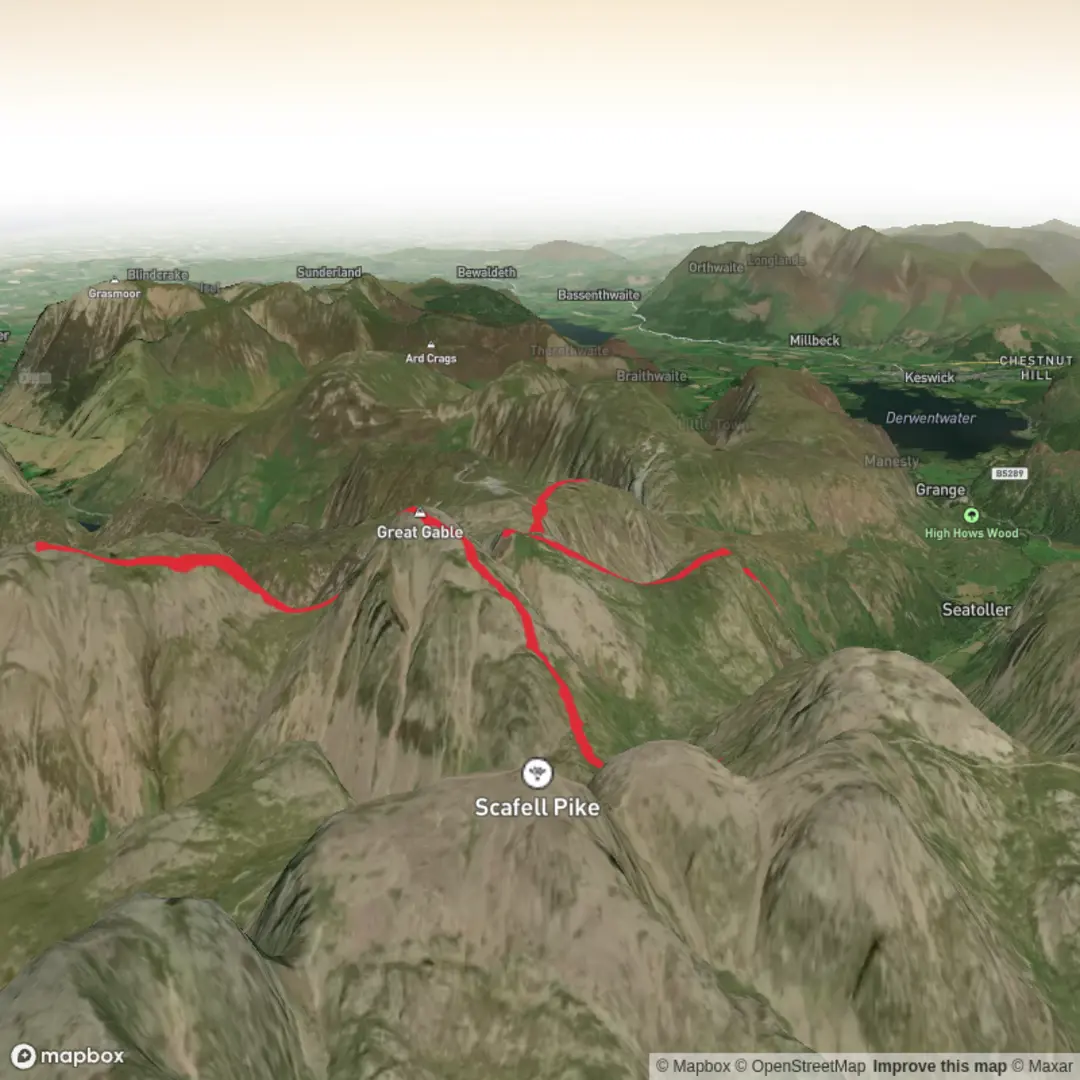 An image depicting the trail The Gables and its surrounding area.