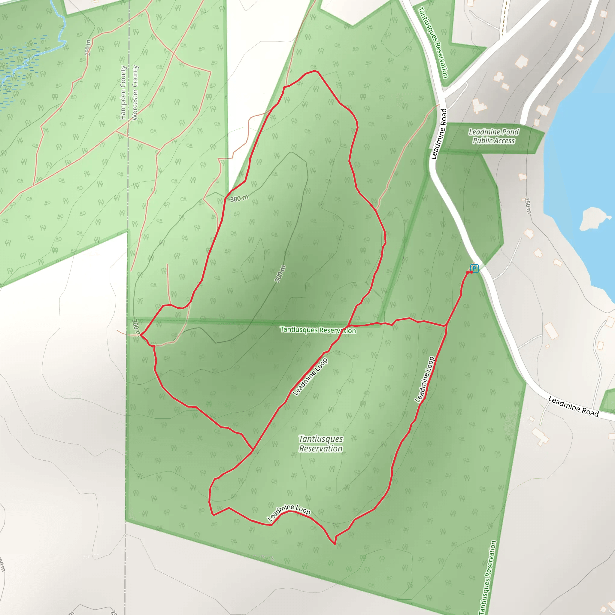 Lead Mine Pond South Loop mobile static map