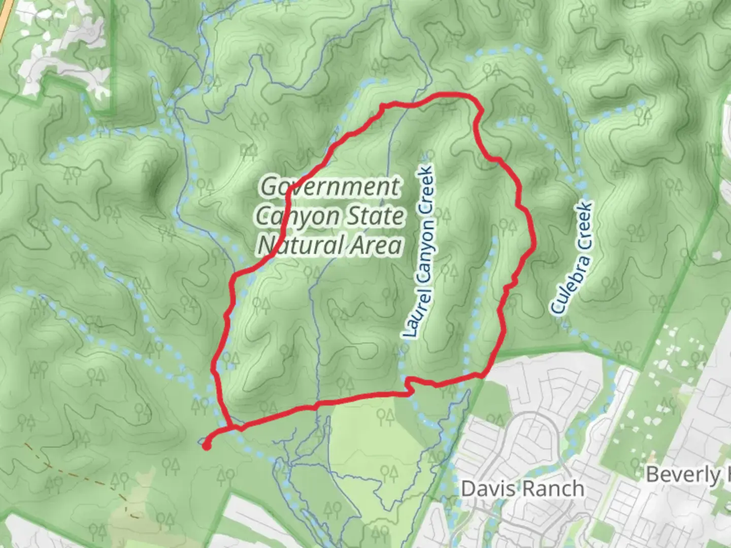 An image depicting the trail Wildcat Canyon Creek and Far Reaches Loop Trail and its surrounding area.