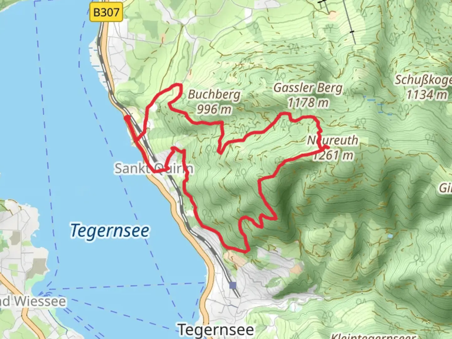 An image depicting the trail Westerhofweg and Die Alpenueberque Rung and its surrounding area.
