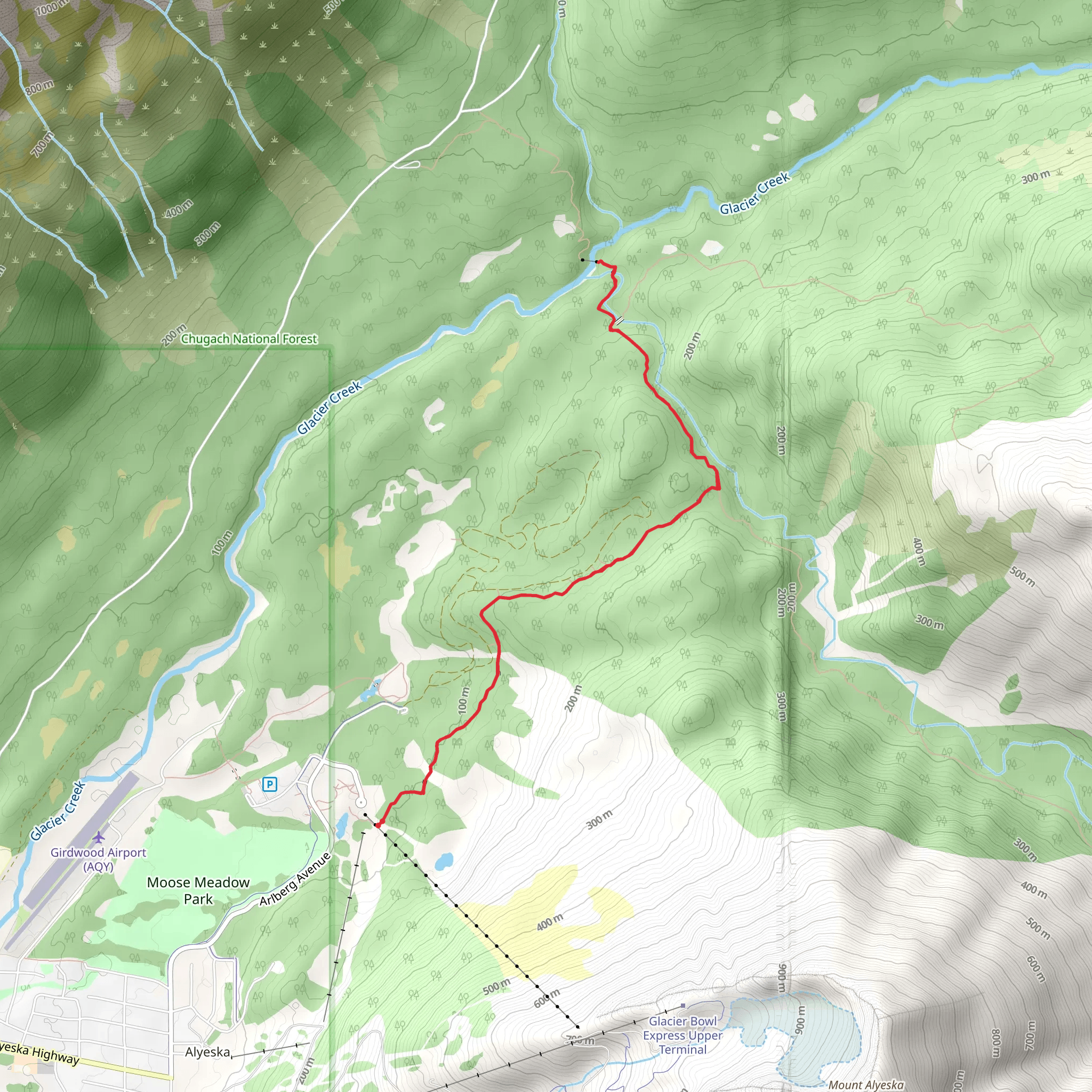 Winner Creek Trail mobile static map