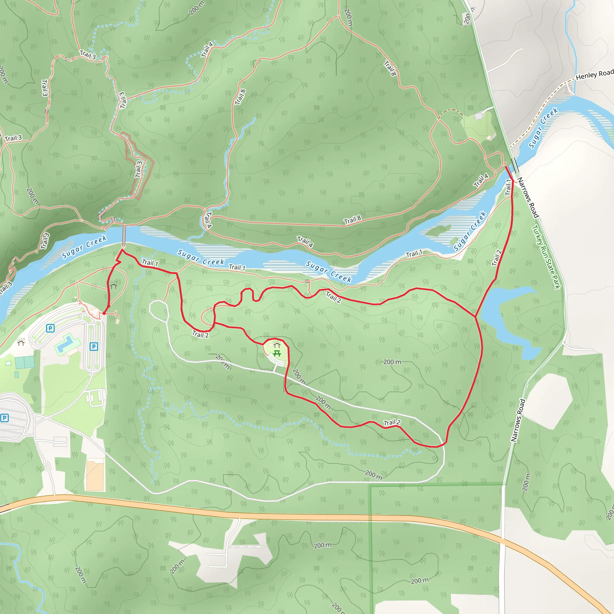 Trail 2 Loop mobile static map