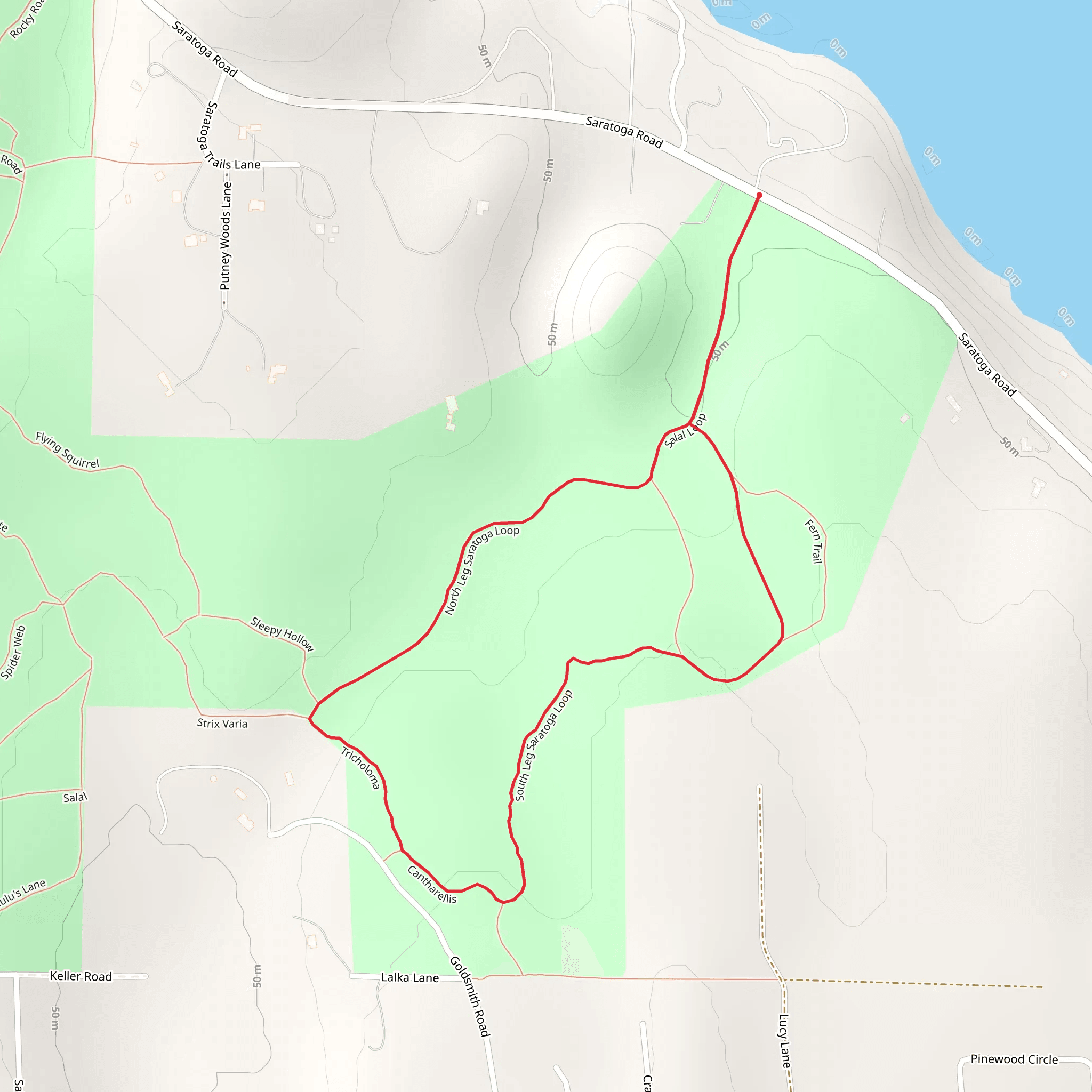 North and South Leg Saratoga Loop mobile static map