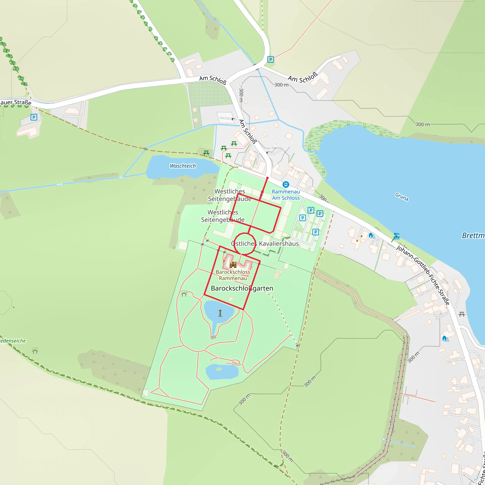 Barockschloßgarten Loop mobile static map