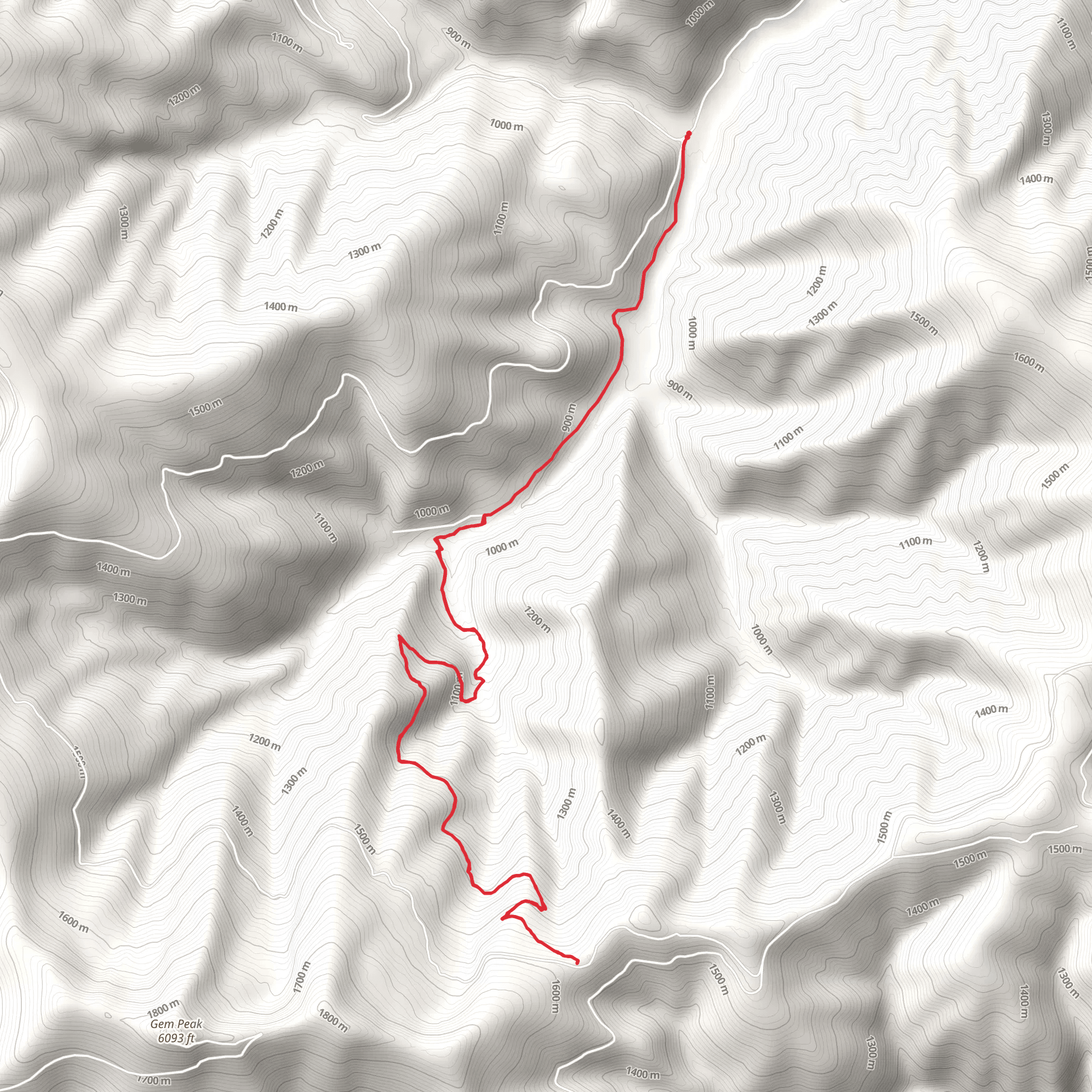 South Fork Pilgrim Creek Trail mobile static map