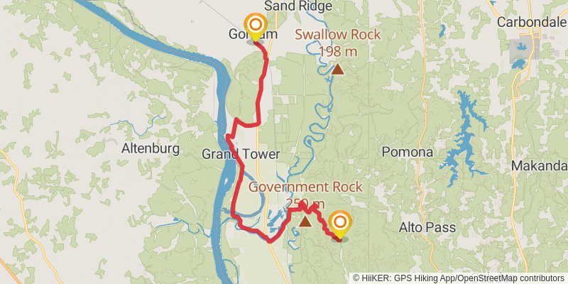 American Discovery Trail - South stage 25 Map