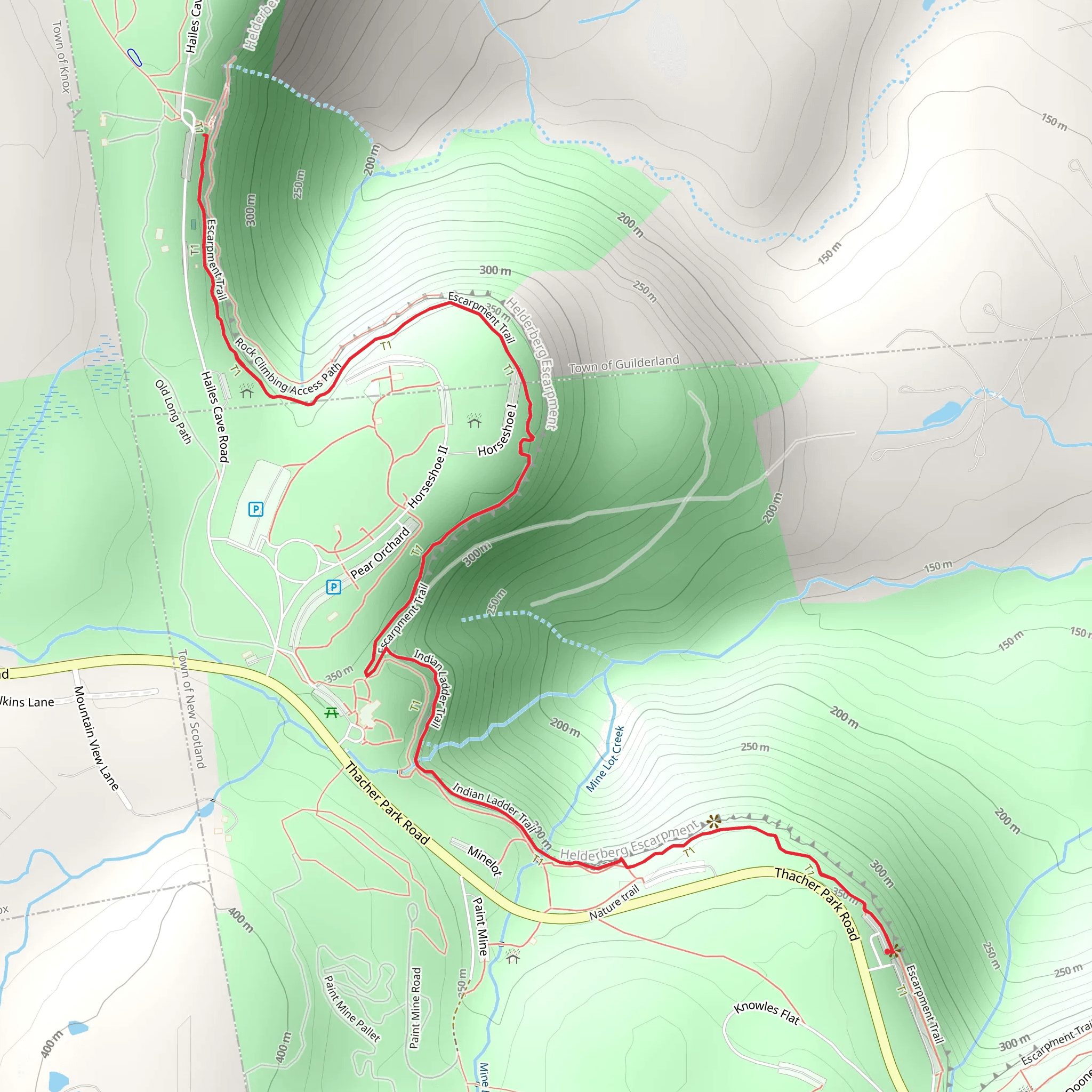 Thacher Park via Escarpment Trail mobile static map