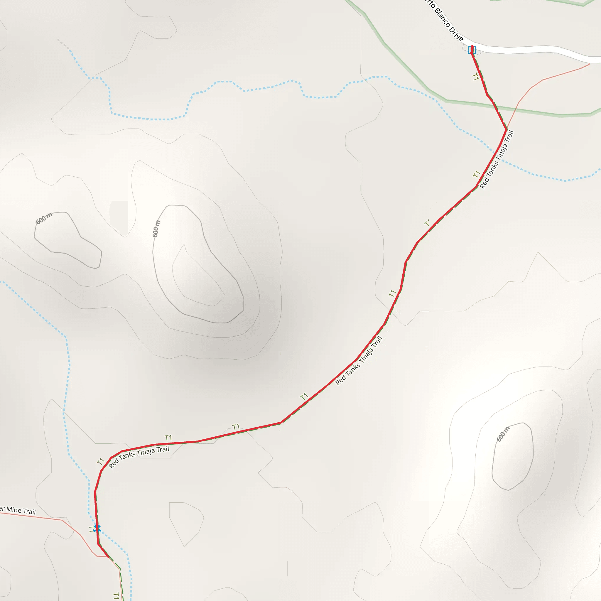 Red Tanks Tinaja Trail mobile static map