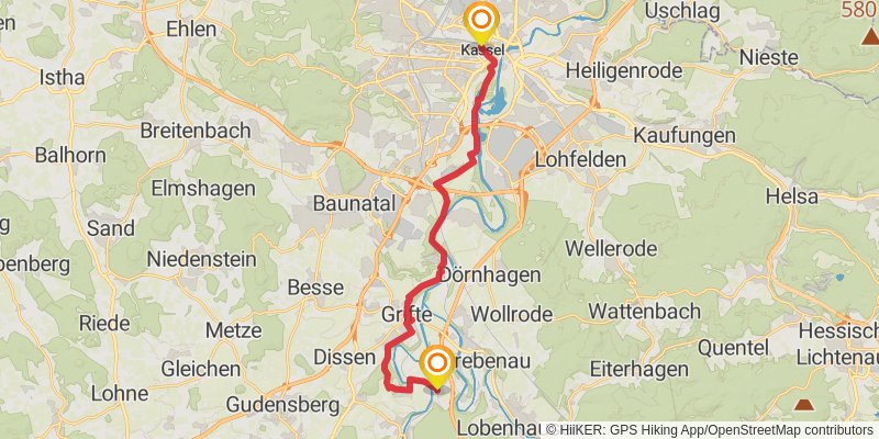 Ederhöhenweg stage 12 Map