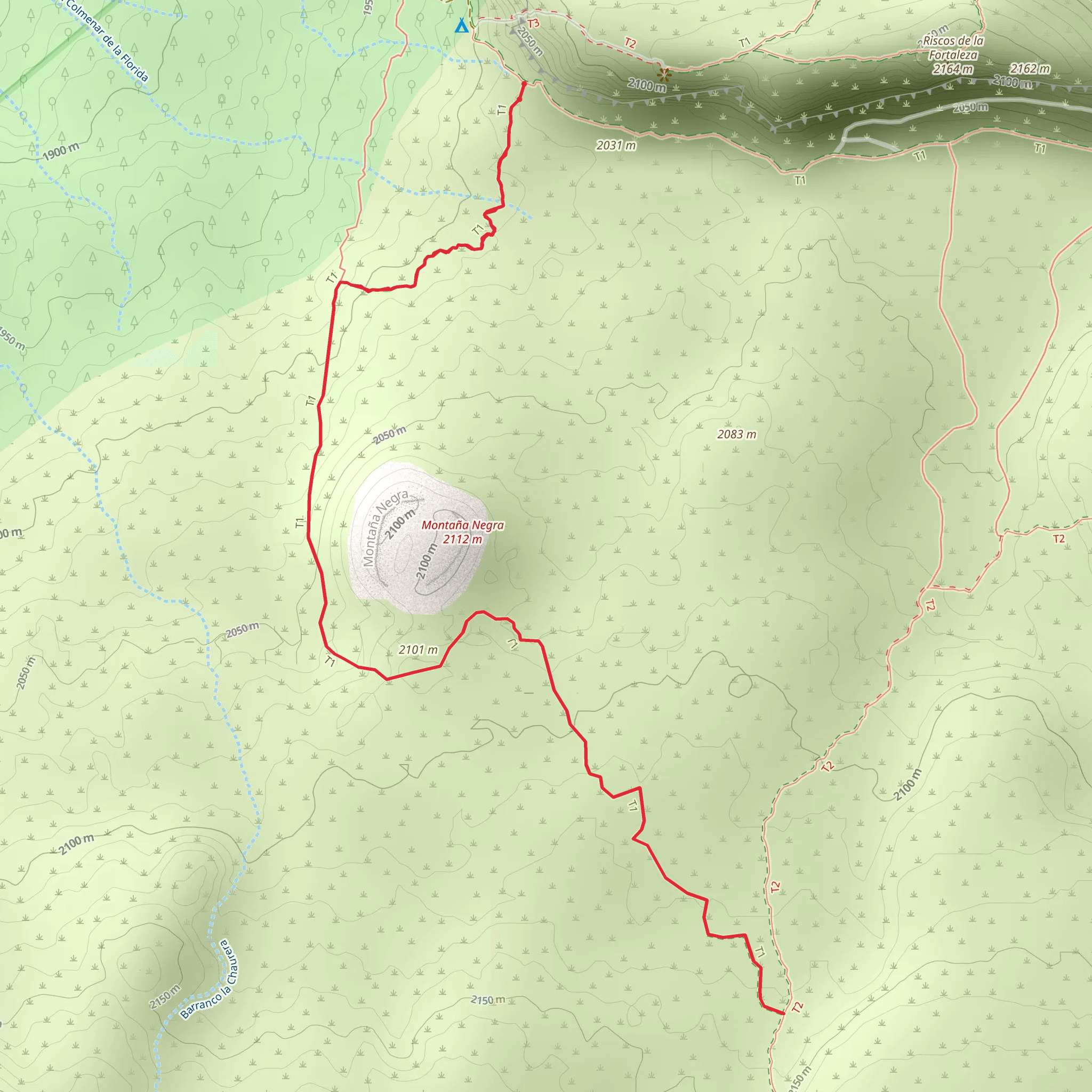 Montaña Negra mobile static map