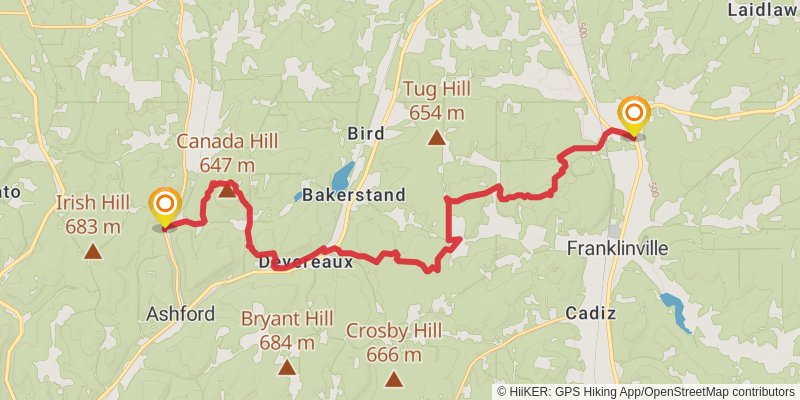 Finger Lakes Trail stage 8 Map