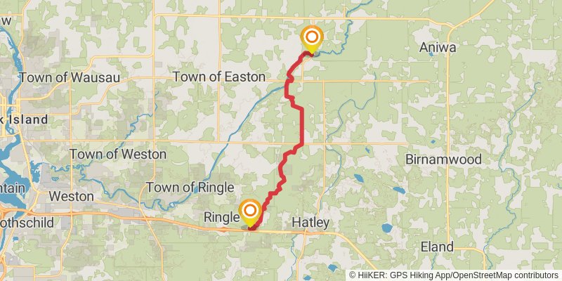 Ice Age National Scenic Trail stage 35 Map