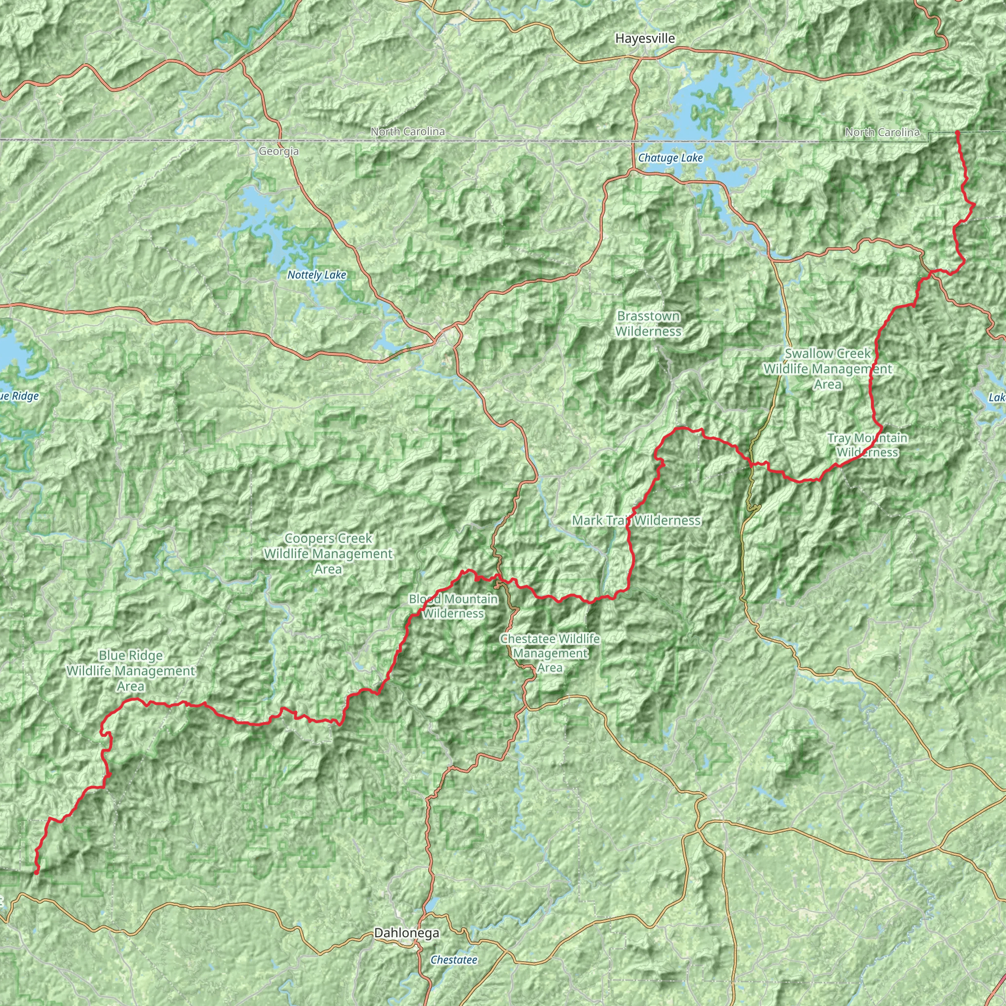 Appalachian Trail - Georgia mobile static map