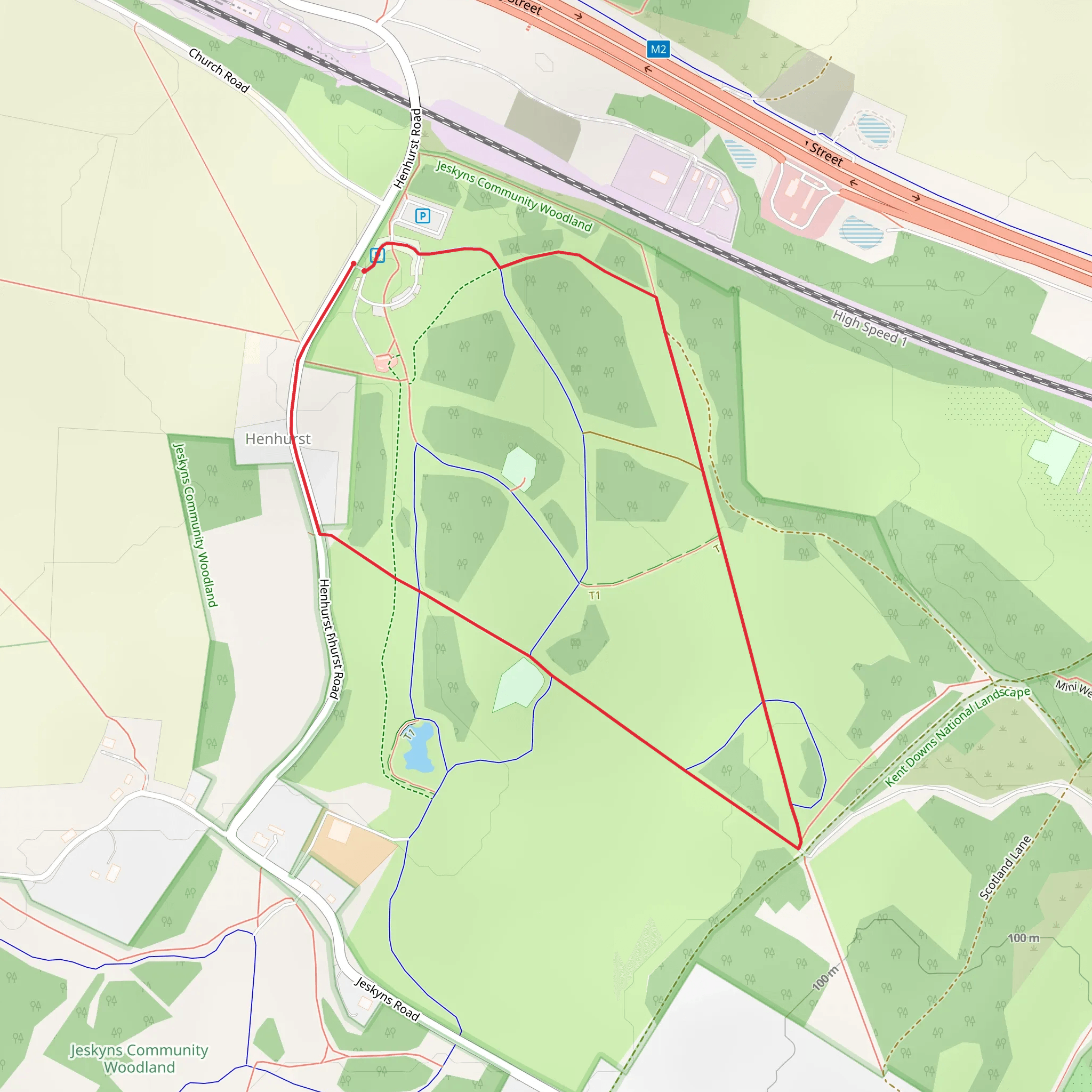 Jeskyns Park mobile static map