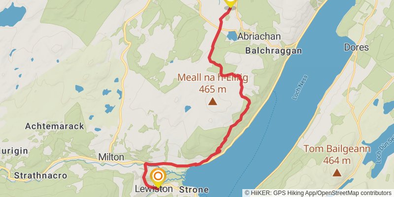 Loch Ness 360 Trail stage 2 Map