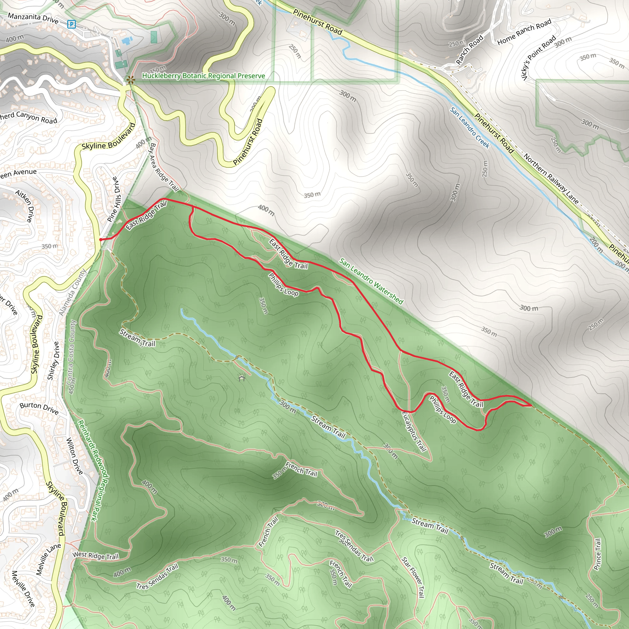 Phillips Loop - East Ridge Loop Trail mobile static map