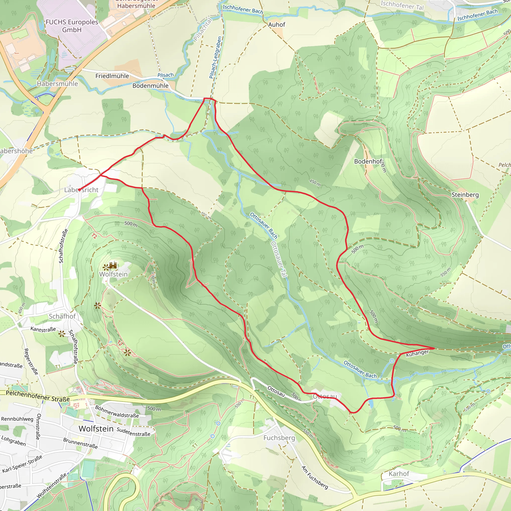 Rundweg Labersricht and Zeugenbergrunde mobile static map