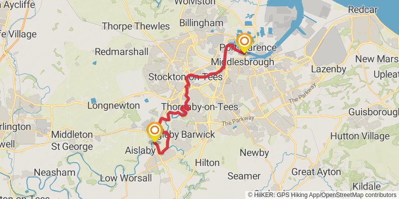 Middleton in Teesdale to Harwich Walk stage 5 Map