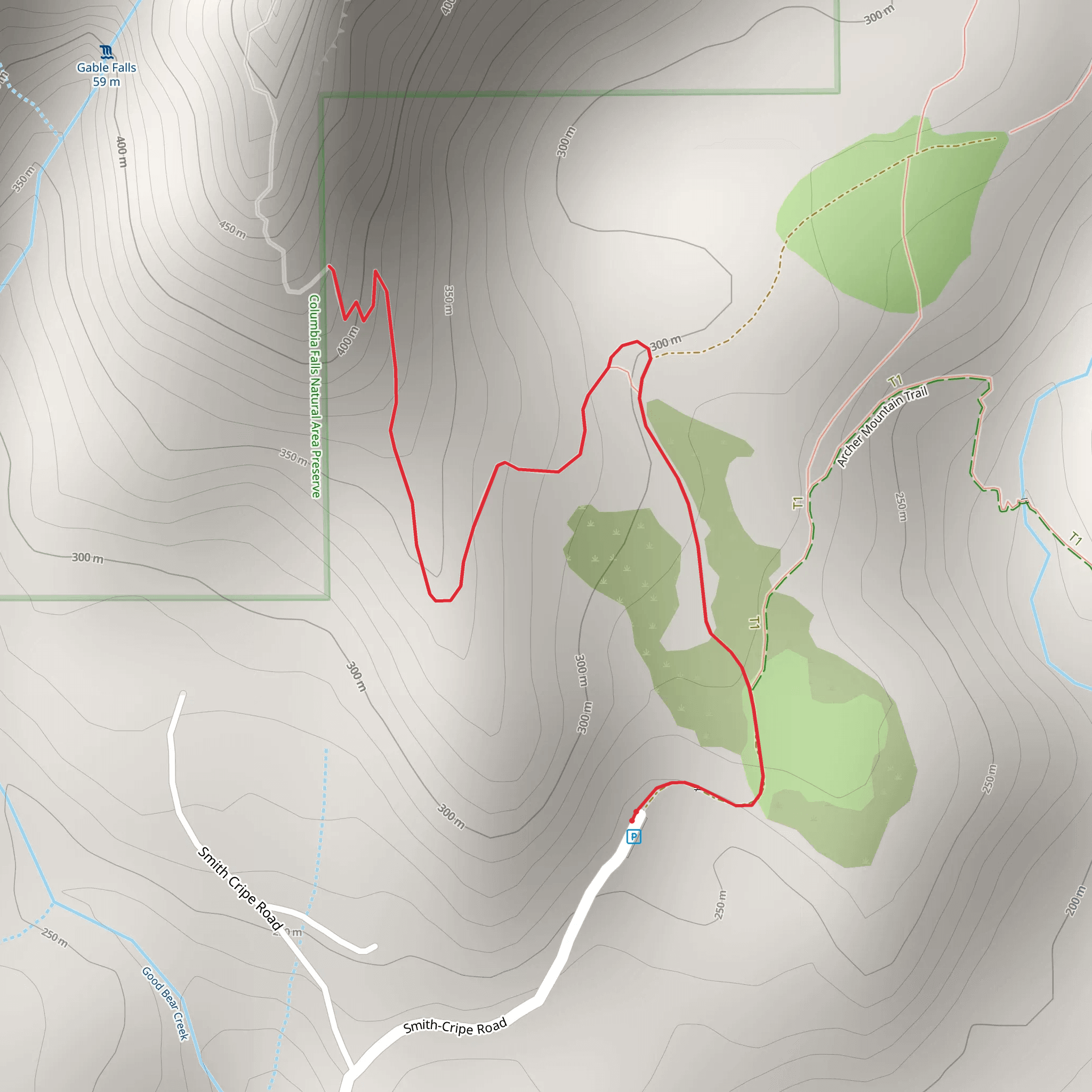 High Valley Walk mobile static map