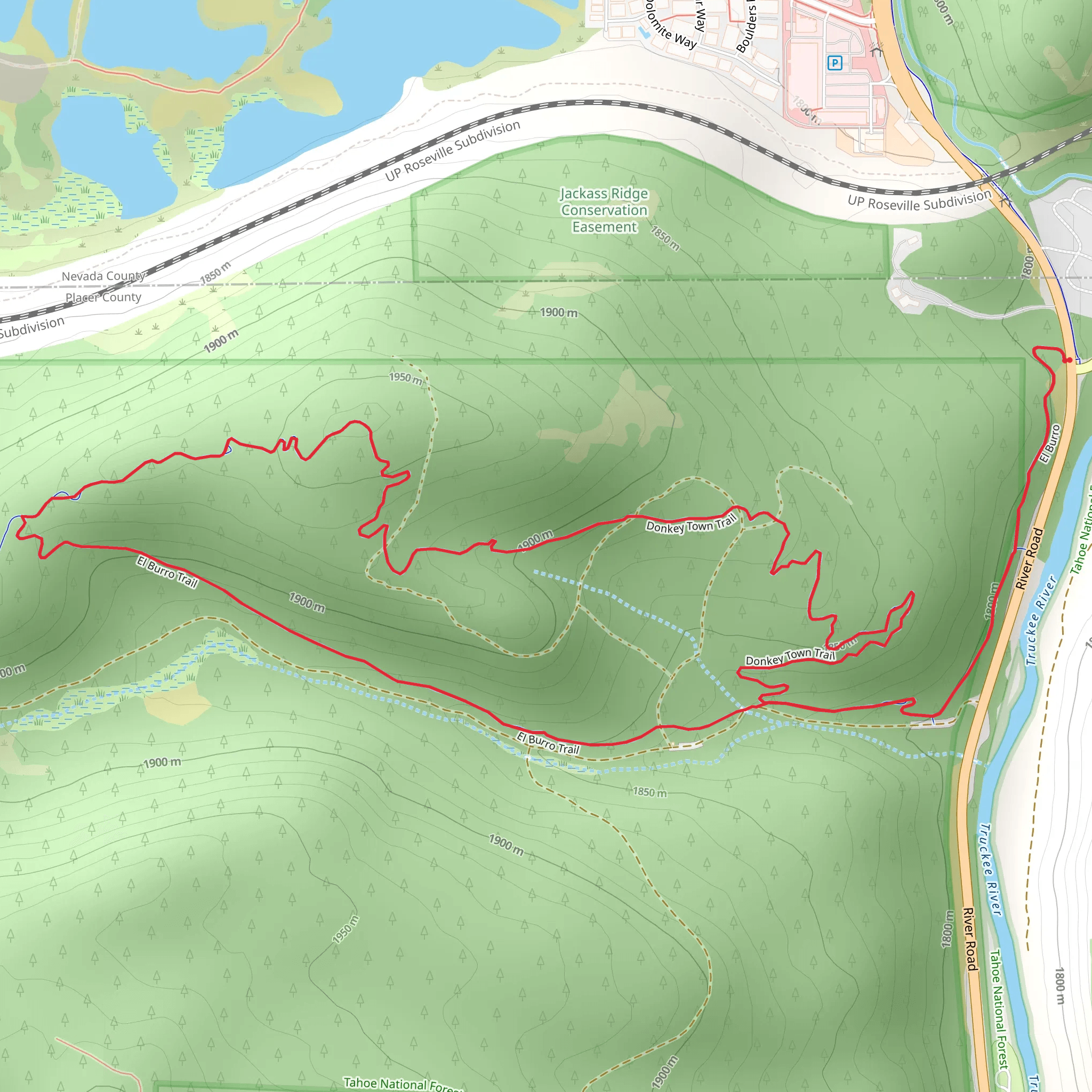 Donkey Town - El Burro Trail mobile static map