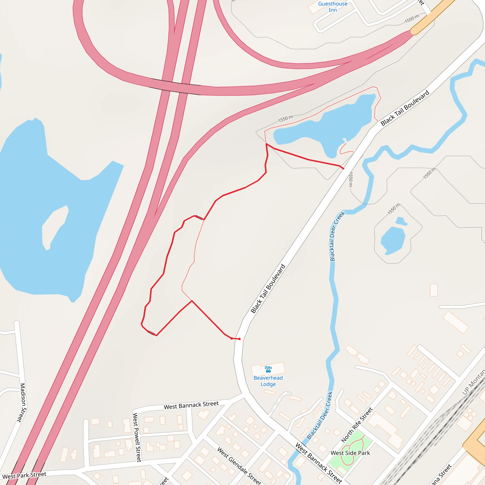 Black Tail Boulevard West Walk mobile static map