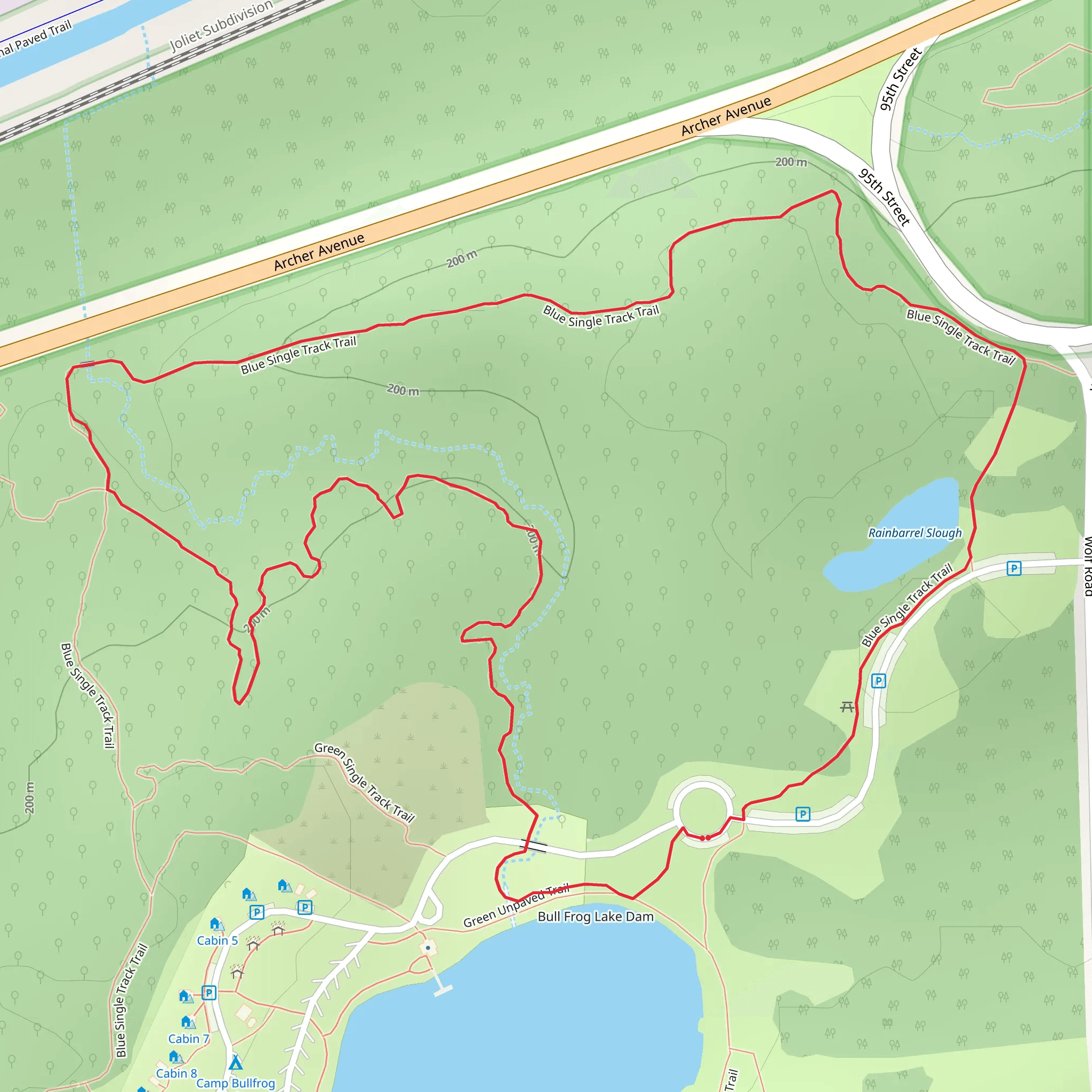 Palos Blue Single Track Loop Trail mobile static map