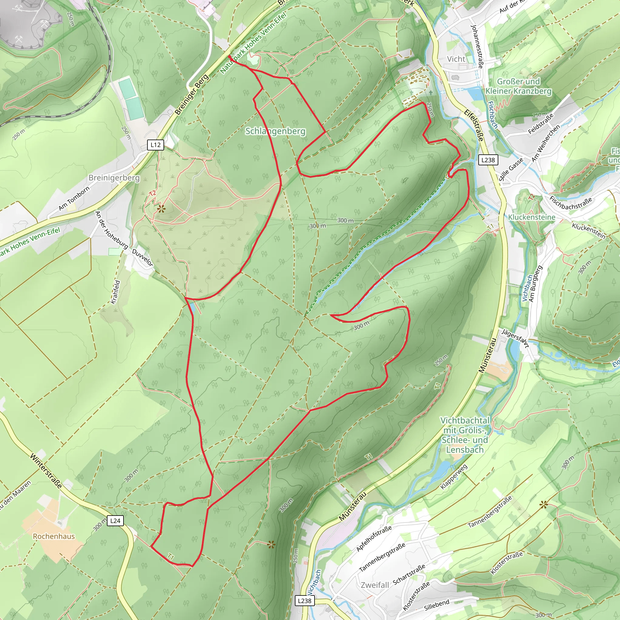 Schlangenberg and Hedchensknepp Loop mobile static map