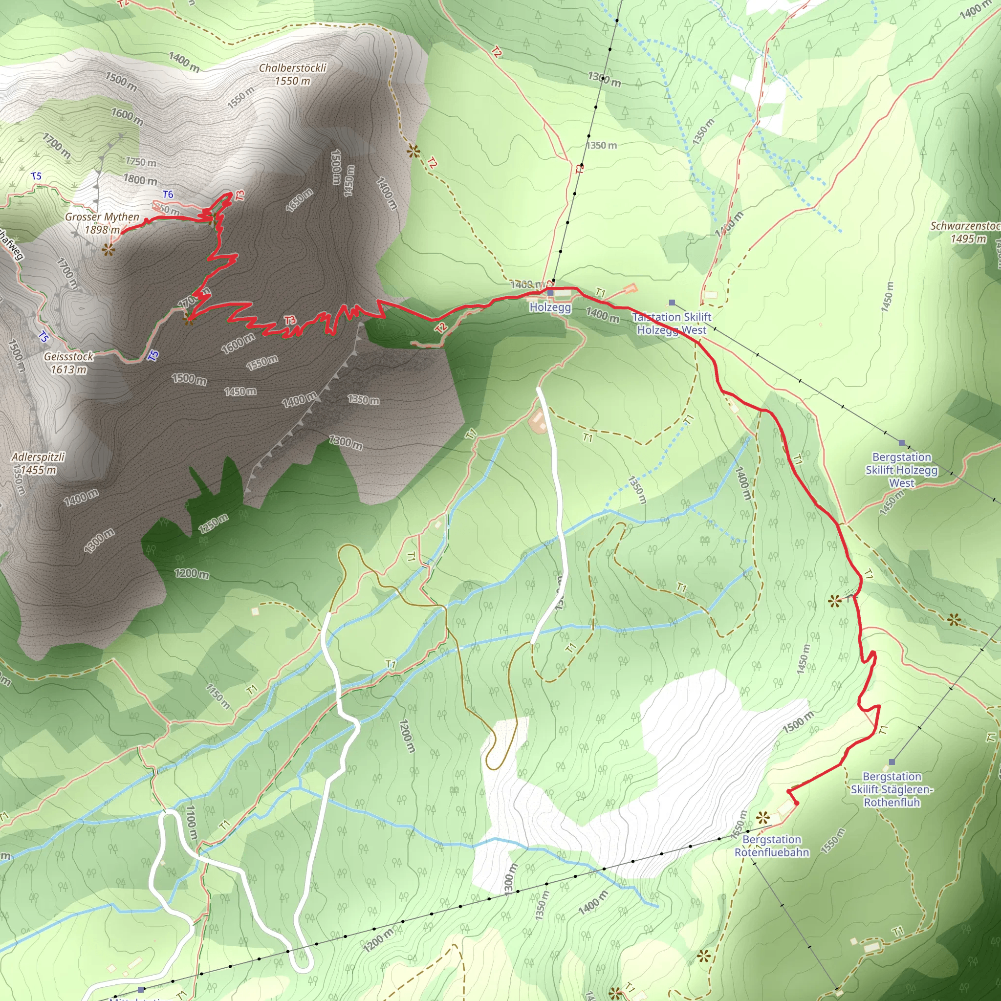 Mythenweg mobile static map