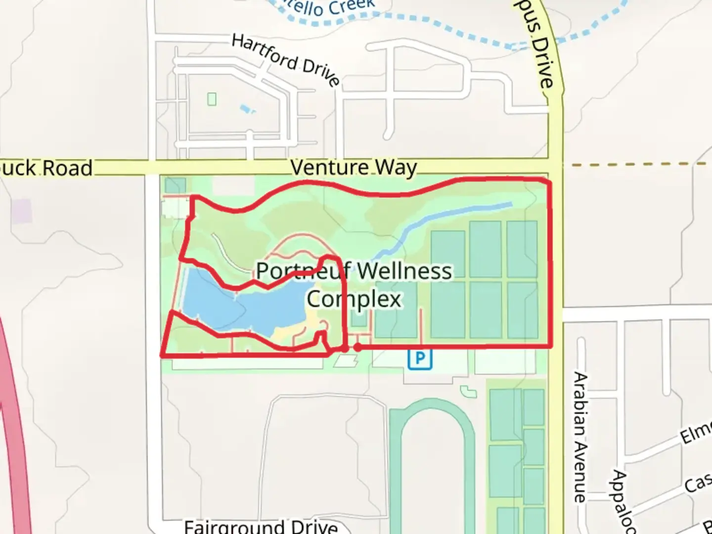 An image depicting the trail Portneuf Wellness Lake Loop and its surrounding area.
