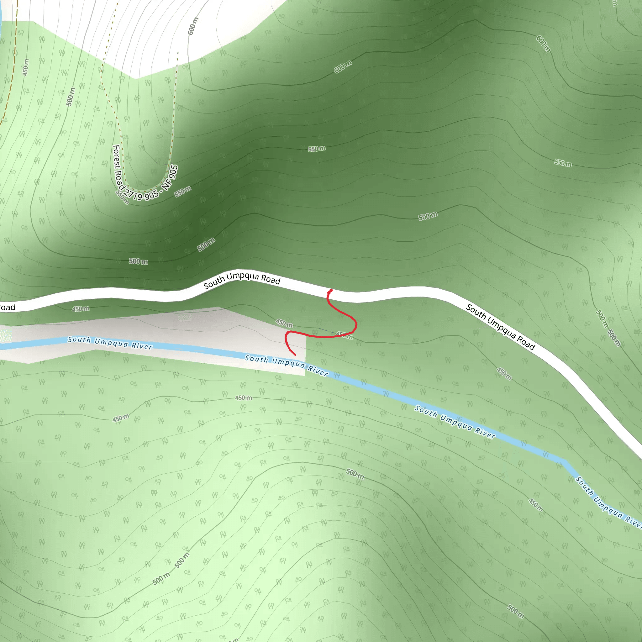 Campbell Falls Trail mobile static map