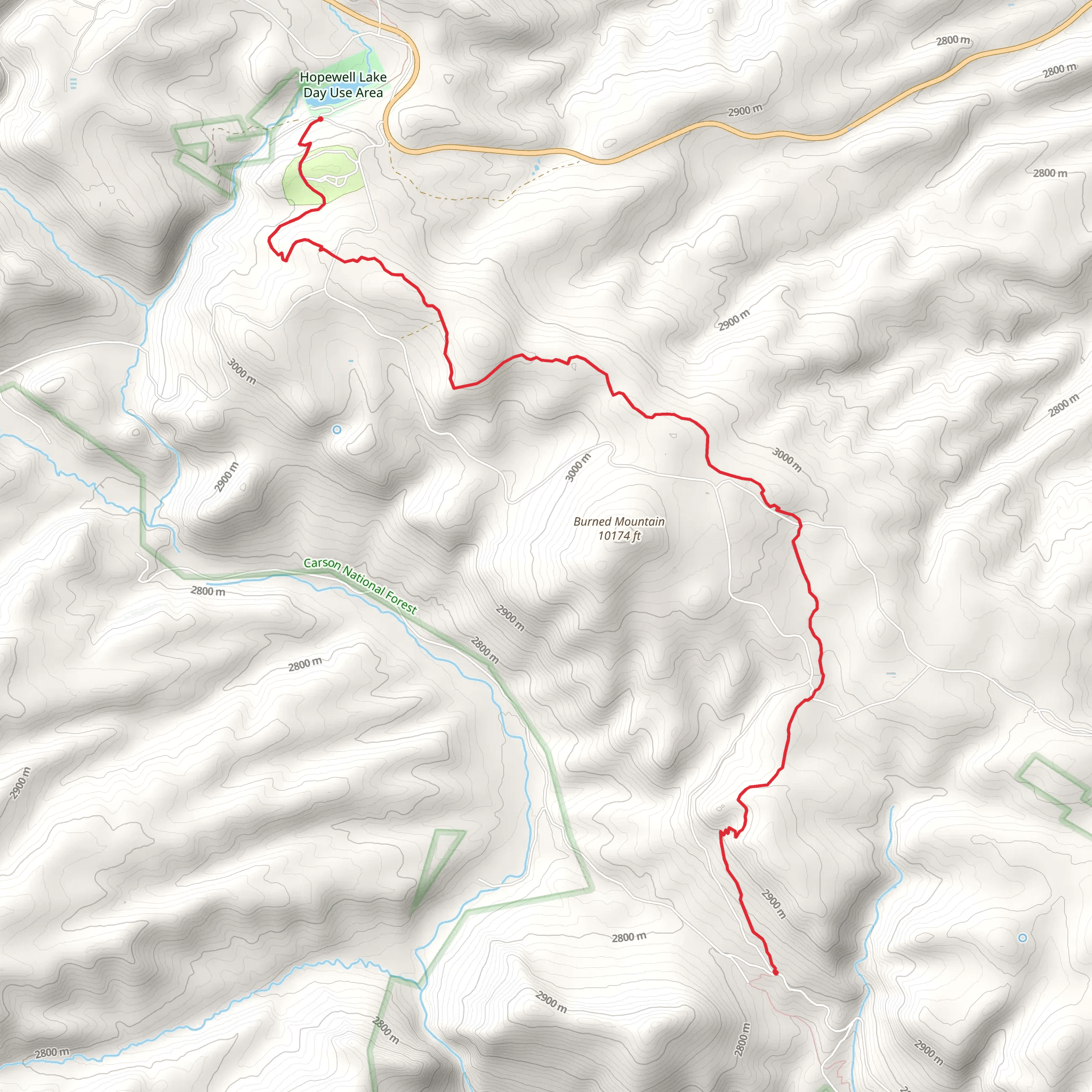 Continental Divide Trail - Hopewell Lake mobile static map