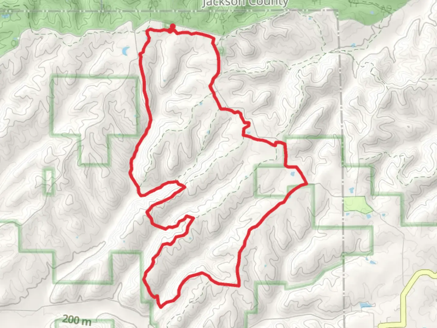 An image depicting the trail Hickory Ridge Trail 2 Loop and its surrounding area.