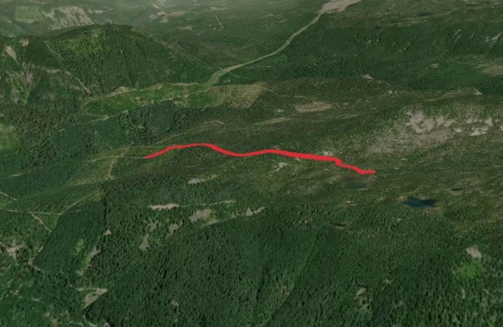 An image depicting the trail Crown Lake via Roaring Creek Trail and its surrounding area.