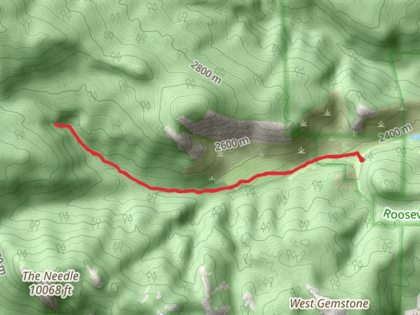 An image depicting the trail Cow Creek Trail and its surrounding area.