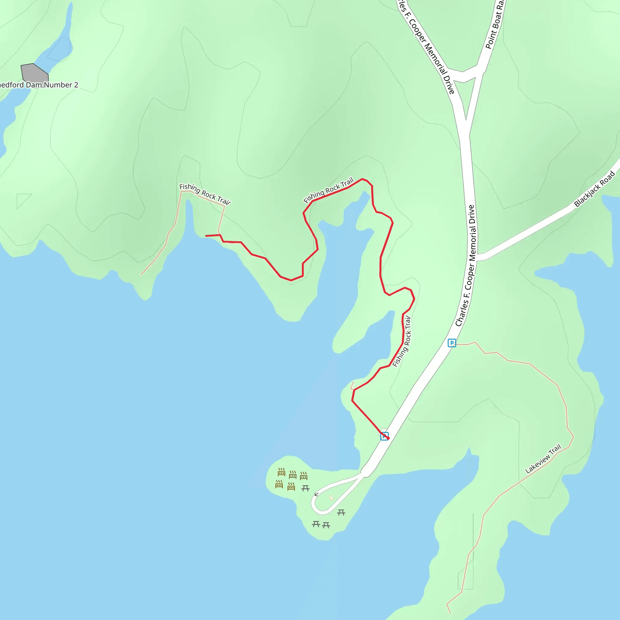 Fishing Rock Trail mobile static map