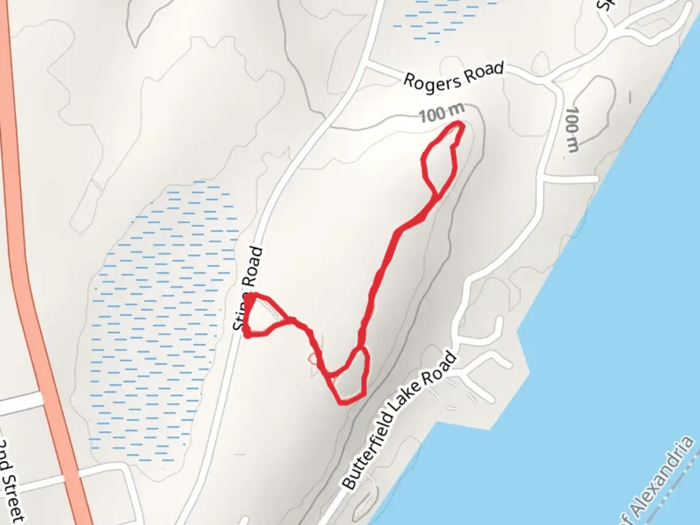 An image depicting the trail Stine Road Loop and its surrounding area.