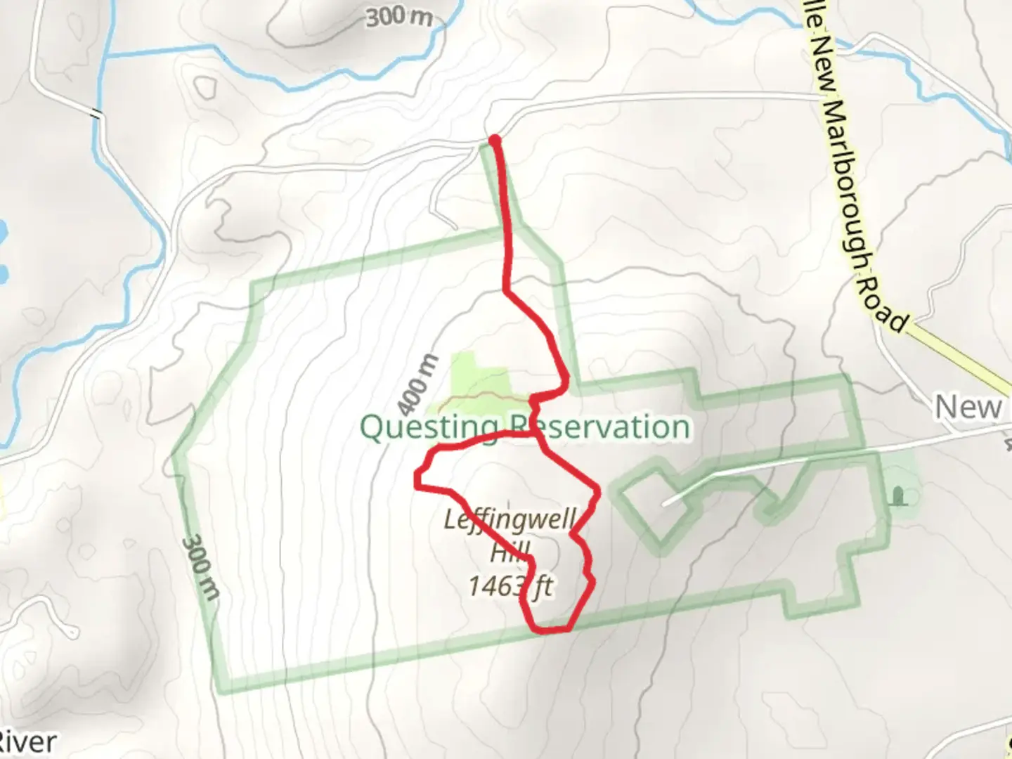 An image depicting the trail Leffingwell Hill Loop and its surrounding area.