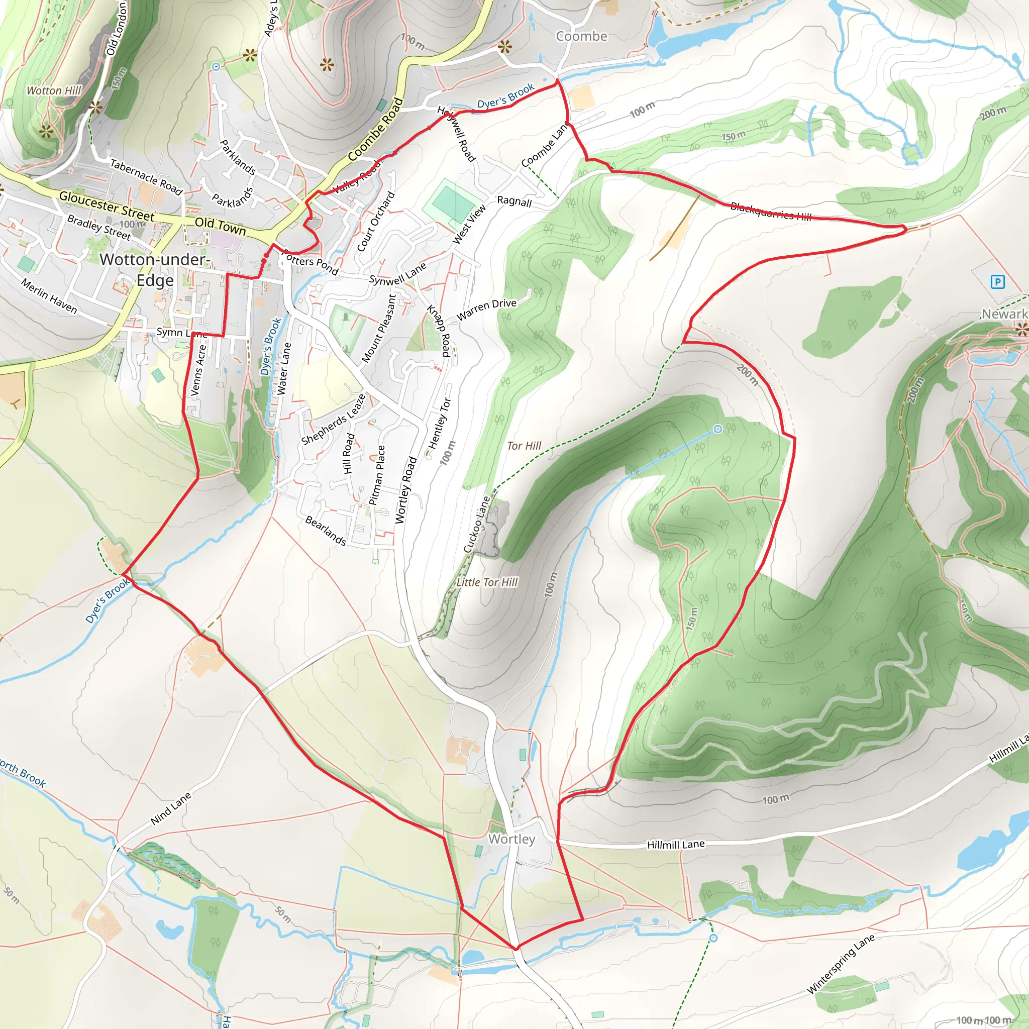 Wotton-under-Edge mobile static map