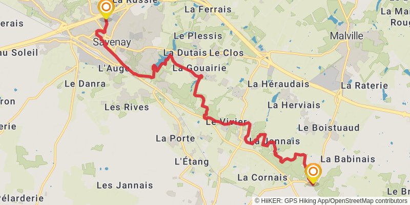 GR 3 - Vallee De La Loire stage 61 Map