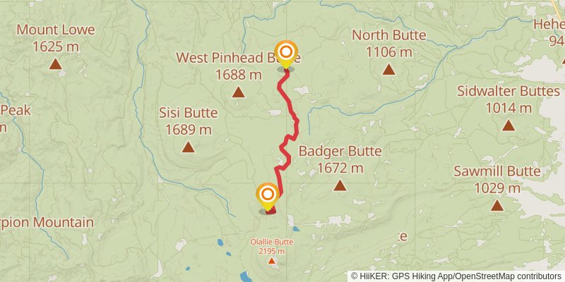 Pacific Crest Trail - Mount Hood To Mount Mcgloughlin stage 6 Map