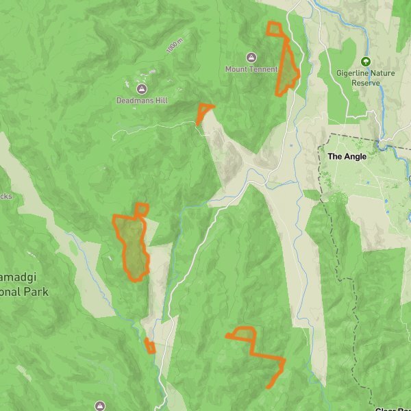 Namadgi National Park mobile static map
