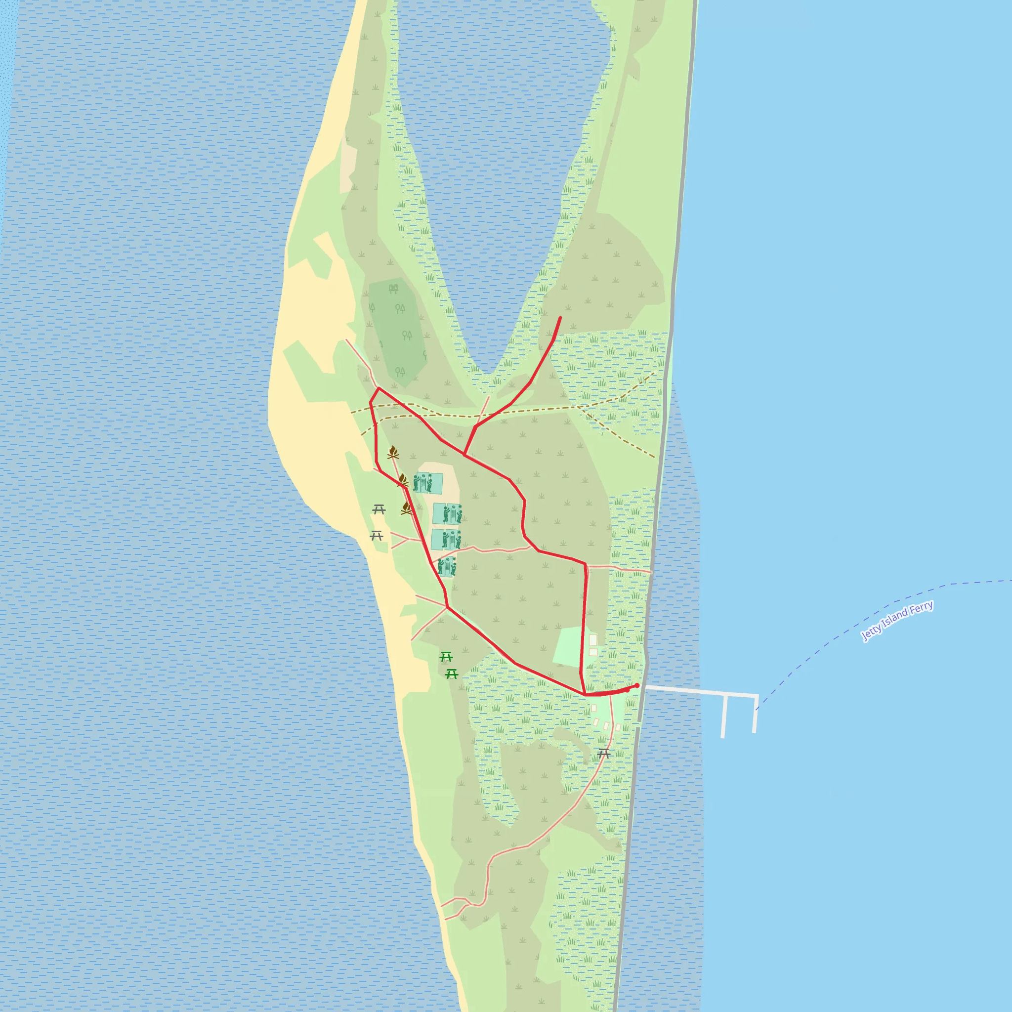 Jetty Island Park Loop mobile static map