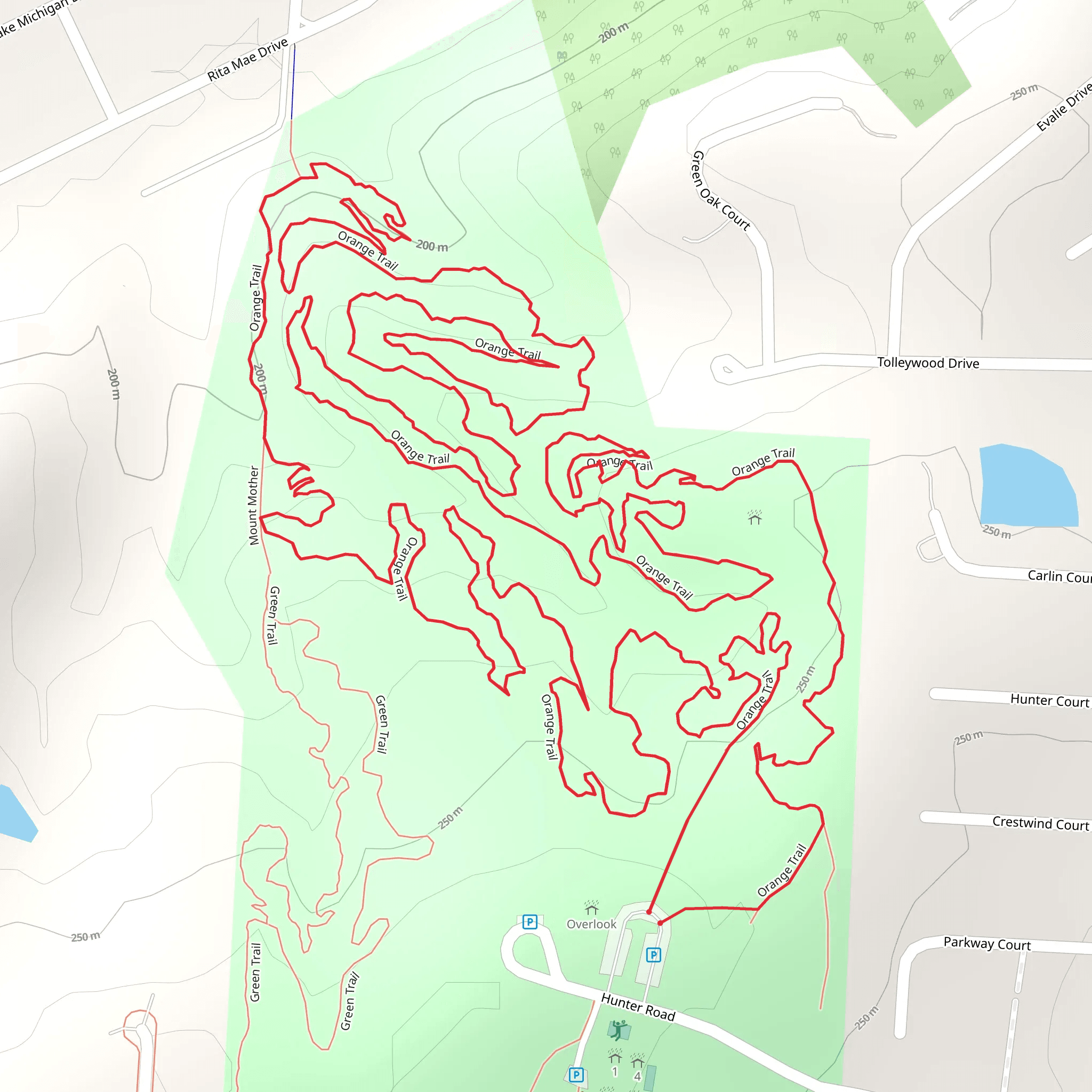 Orange Loop Trail mobile static map