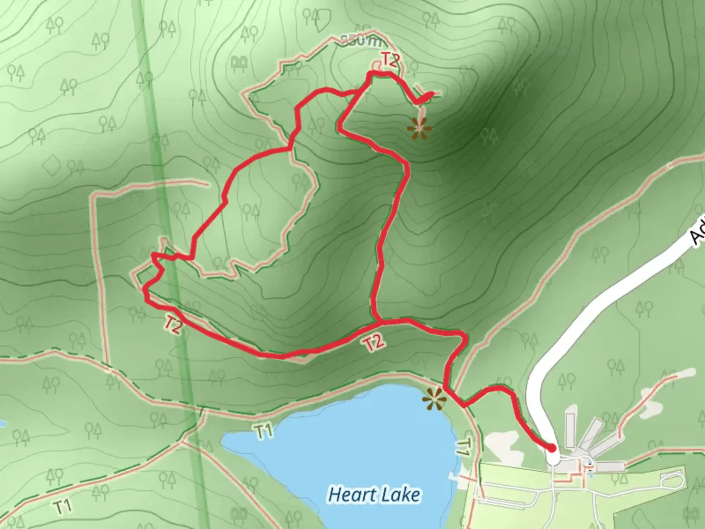 An image depicting the trail Mount Jo Loop via Indian Pass Trail and its surrounding area.