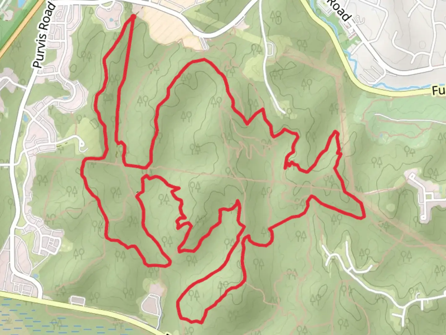 An image depicting the trail Elevator and School House Loop and its surrounding area.