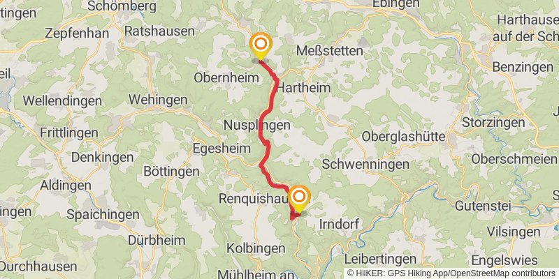 Beuroner Jakobsweg stage 3 Map